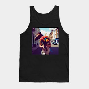 Surreal flowers and horse Tank Top